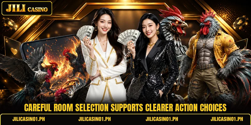 Careful room selection supports clearer action choices Careful room selection supports clearer action choices