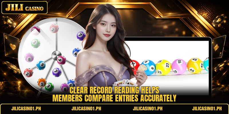 Clear record reading helps members compare entries accurately