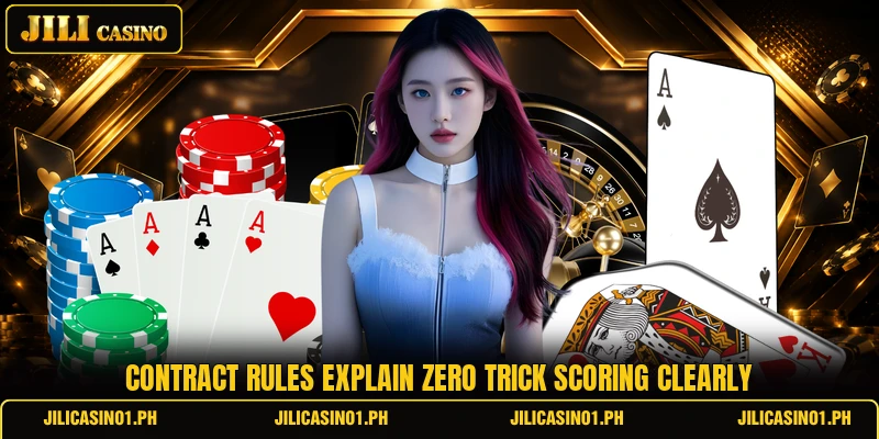 Contract rules explain zero trick scoring clearly
