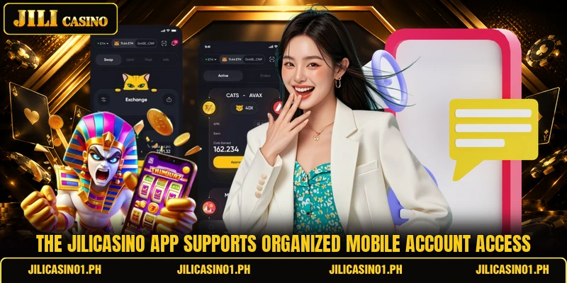 The JILICASINO app supports organized mobile account access